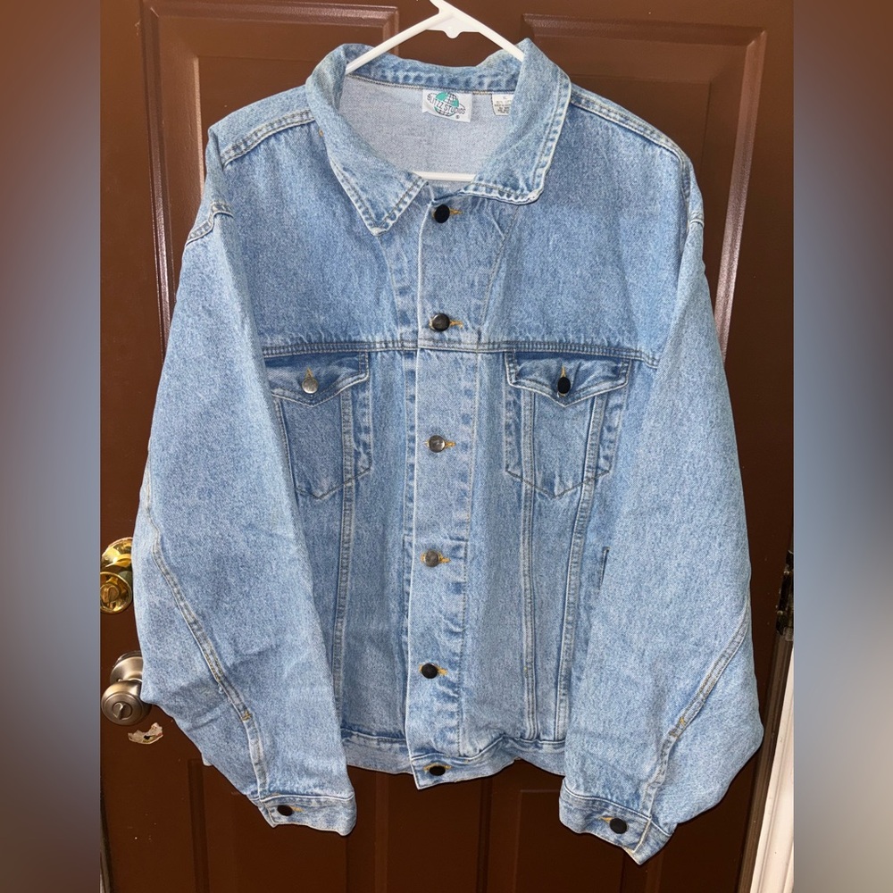 Vintage Blitzz Studios Popeye Embroidered Blue Denim Jacket